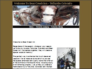 Web site www.bearcreektelluride.com, Bear Creek Bed & Breakfast