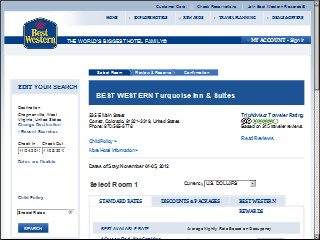 Web site www.bestwesternmesaverde.com, Best Western Turquoise Inn & Suites