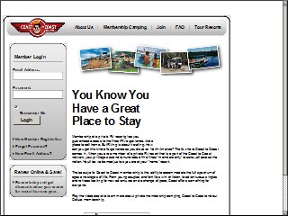 Web site www.coastresorts.com, Coast To Coast Resorts