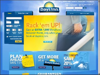 Web site www.daysinn.com, Days Inn