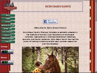 Web site www.echobasin.com, Echo Basin Cabin and RV Resort