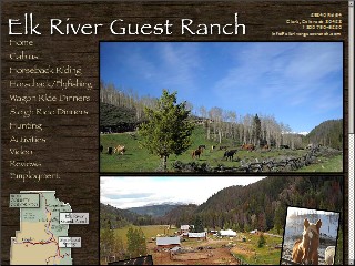 Web site www.elkriverguestranch.com, Elk River Guest Ranch