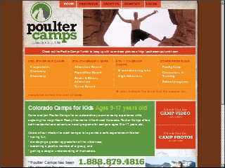 Web site www.poultercamps.com, Poulter Colorado Camps