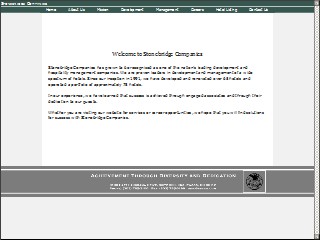 Web site www.stonebridgecompanies.com, Stonebridge | Hospitality Management