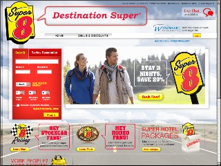 Web site www.super8.com, Super 8 Motel