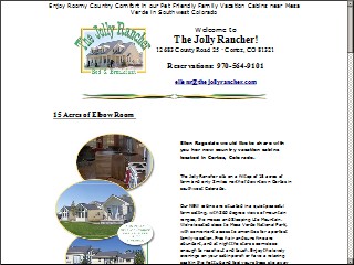 Web site www.thejollyrancher.com, Jolly Rancher Bed & Breakfast